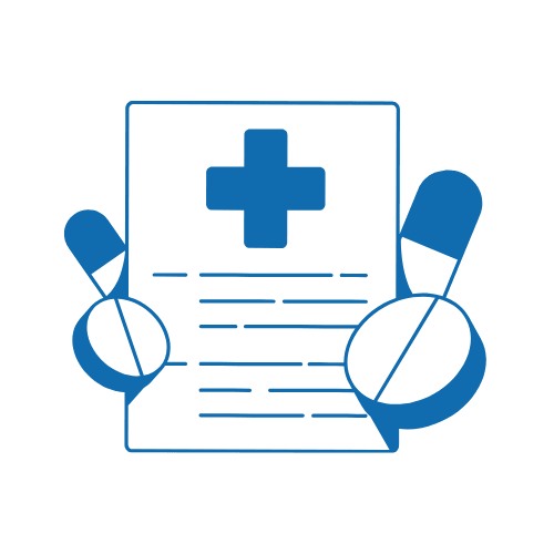 Ícone ilustrativo de prescrição médica para manipulação de fórmulas